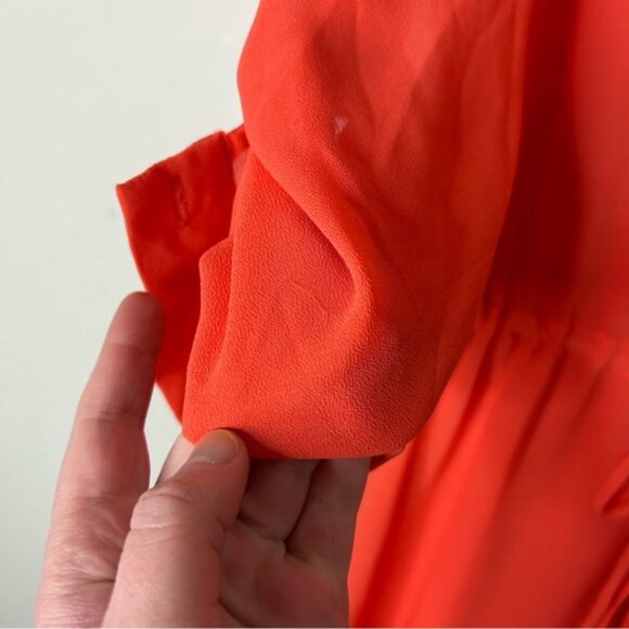 Naked Zebra V-neck Drawstring Tunis Shirt Dress Coral Pink Red Size Small - Picture 5 of 14